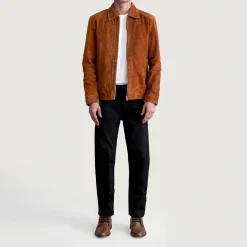 Inferno Brown Suede Leather Jacket