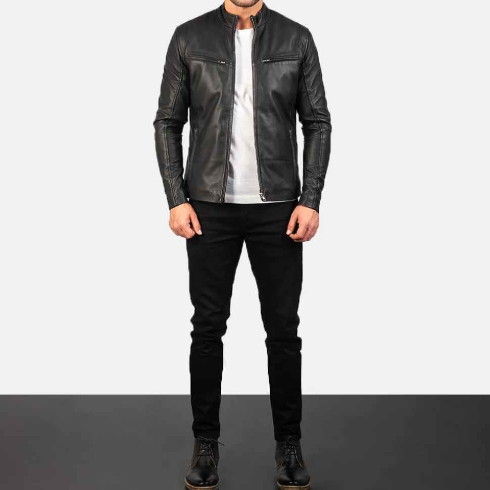 Ionic Black Leather Jacket