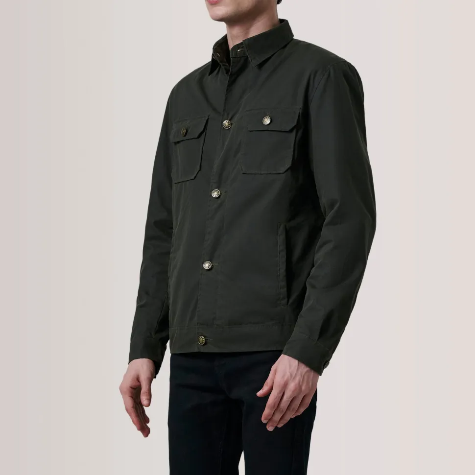 Irwin Olive Waxed Canvas Field Jacket
