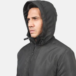 Jimmy Black Hooded Windbreaker Jacket