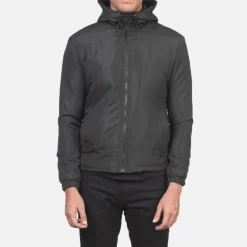 Jimmy Black Hooded Windbreaker Jacket