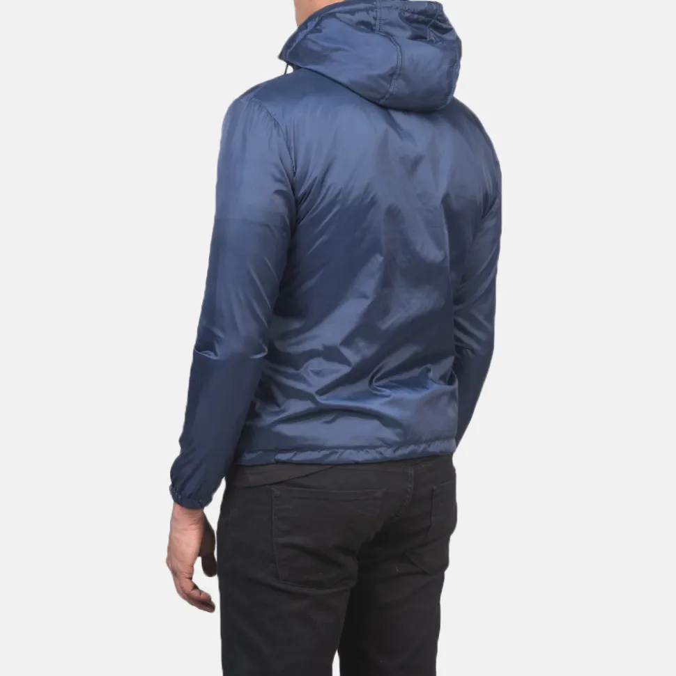 Jimmy Blue Hooded Windbreaker Jacket