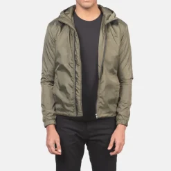 Jimmy Green Hooded Windbreaker Jacket