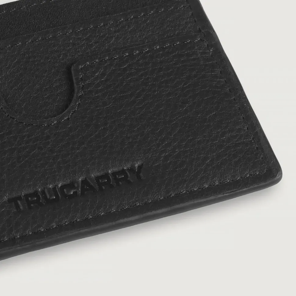 Karl Black Leather Card Holder