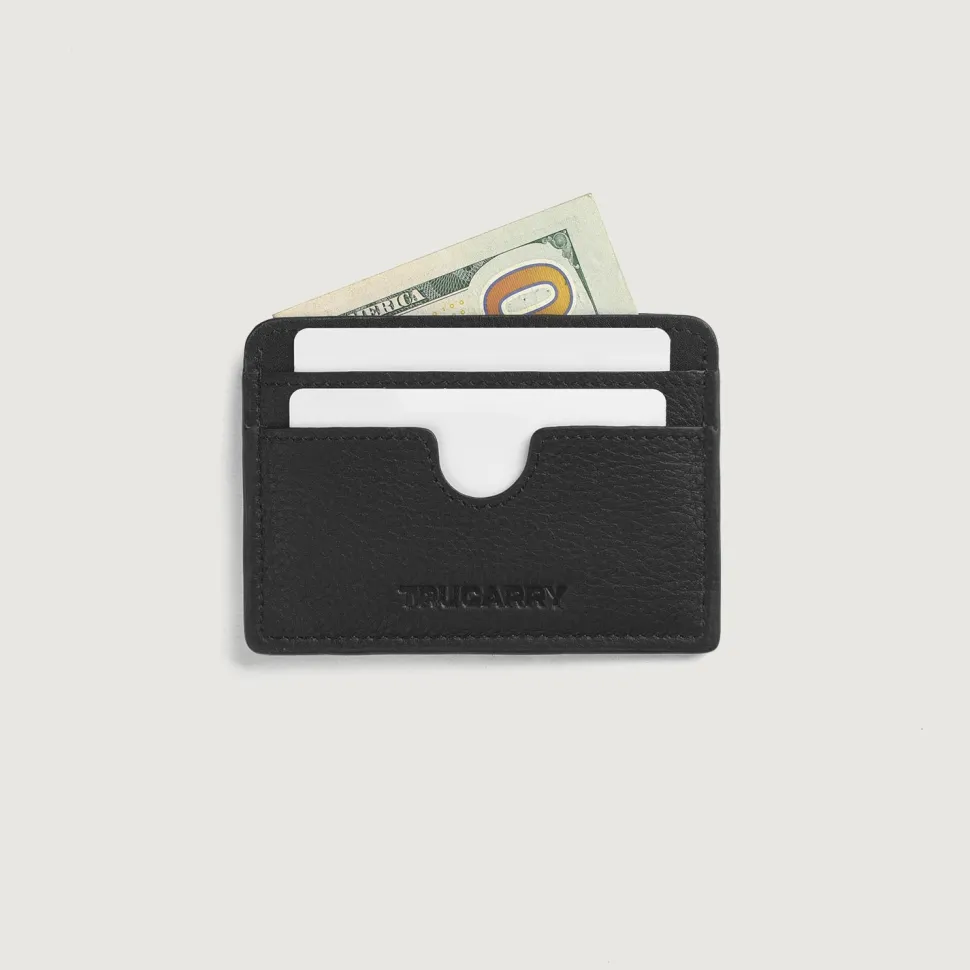 Karl Black Leather Card Holder