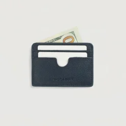 Karl Blue Leather Card Holder