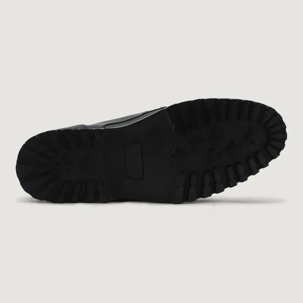 Knight Derby Black Matte Nubuck Leather Boots - TerraGrip