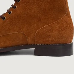 Knight Derby Brown Suede Leather Boots