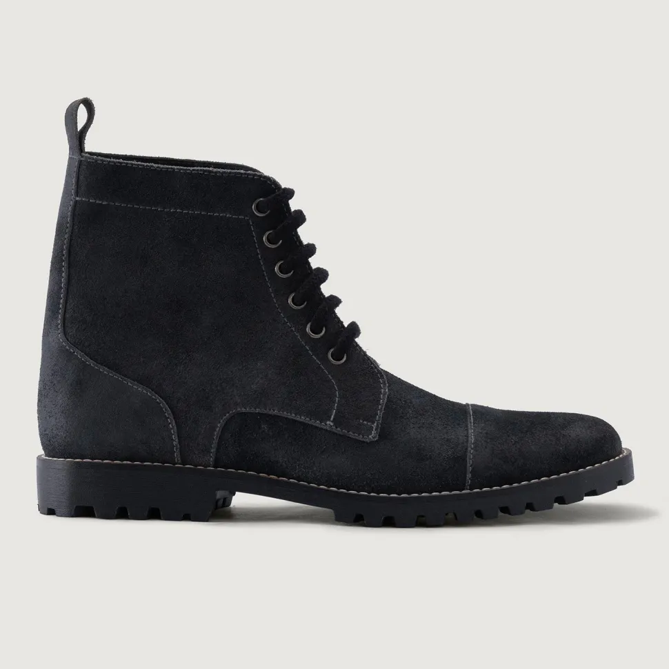 Knight Derby Grey Suede Leather Boots - TerraGrip