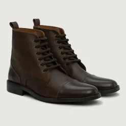 Knight Derby Hybrid Brown Leather Boots - StudGuard