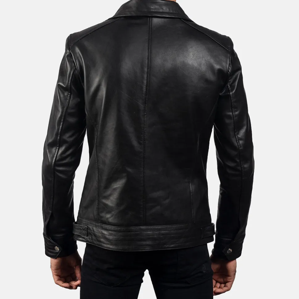 Legacy Black Leather Biker Jacket