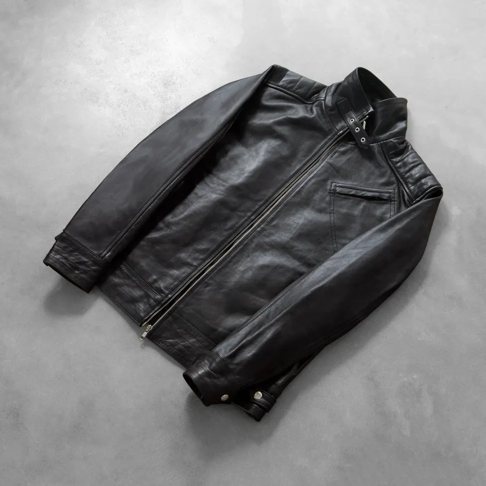 Legacy Black Leather Biker Jacket