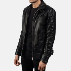Legacy Black Leather Biker Jacket