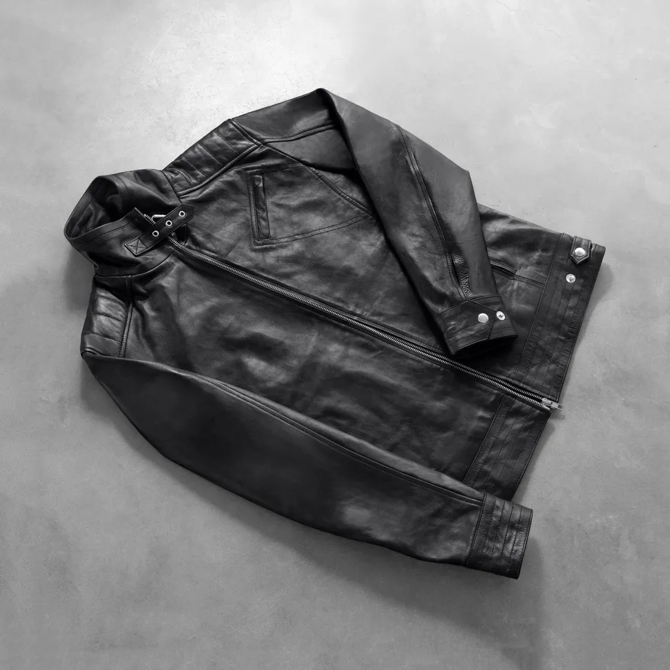 Legacy Black Leather Biker Jacket