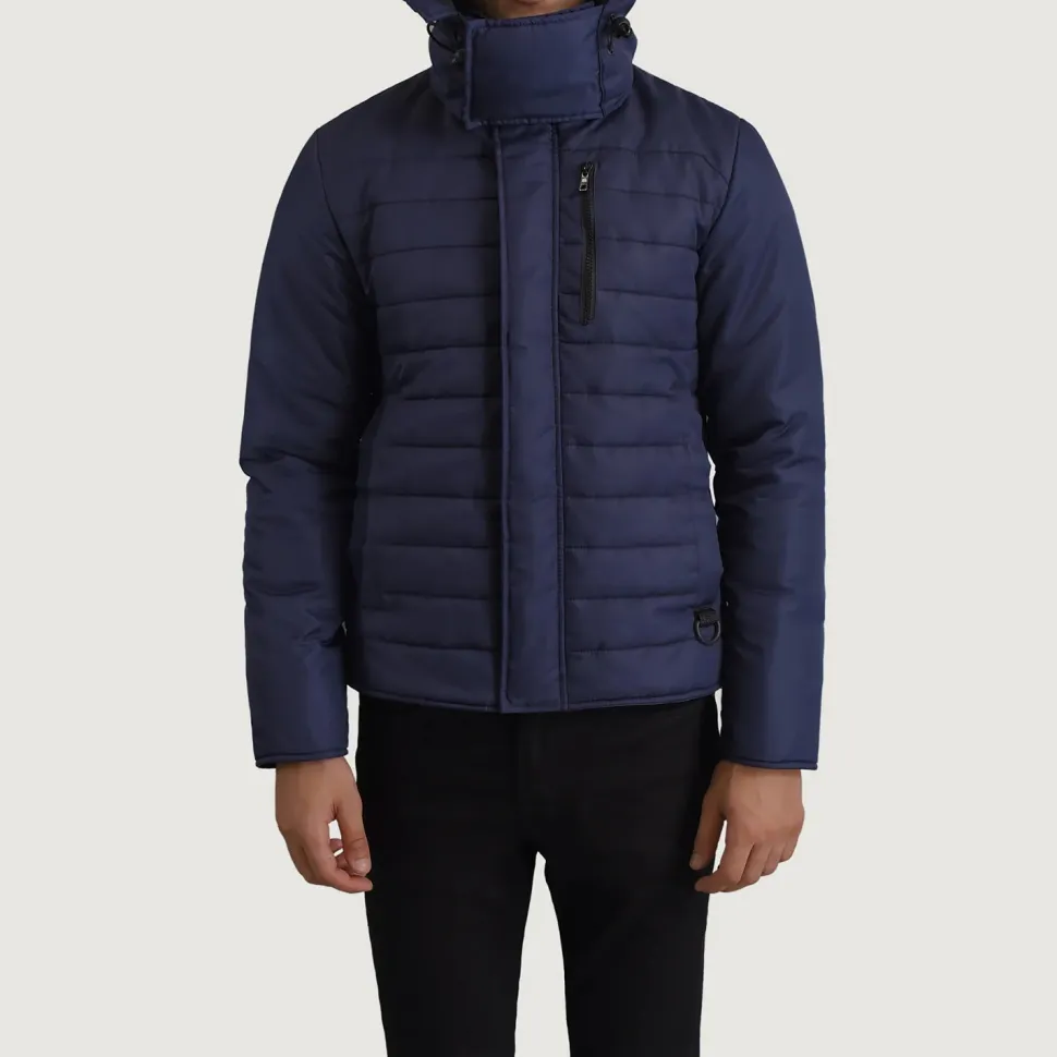 Malcolm Blue Hooded Puffer Jacket