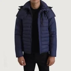 Malcolm Blue Hooded Puffer Jacket