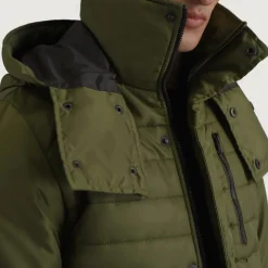 Malcolm Green Hooded Puffer Jacket