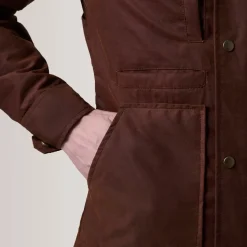 Marlo Brown Canvas Hooded Work Jacket