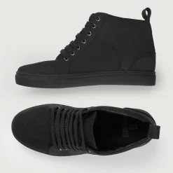 Marty High Top Black Nubuck Sneakers