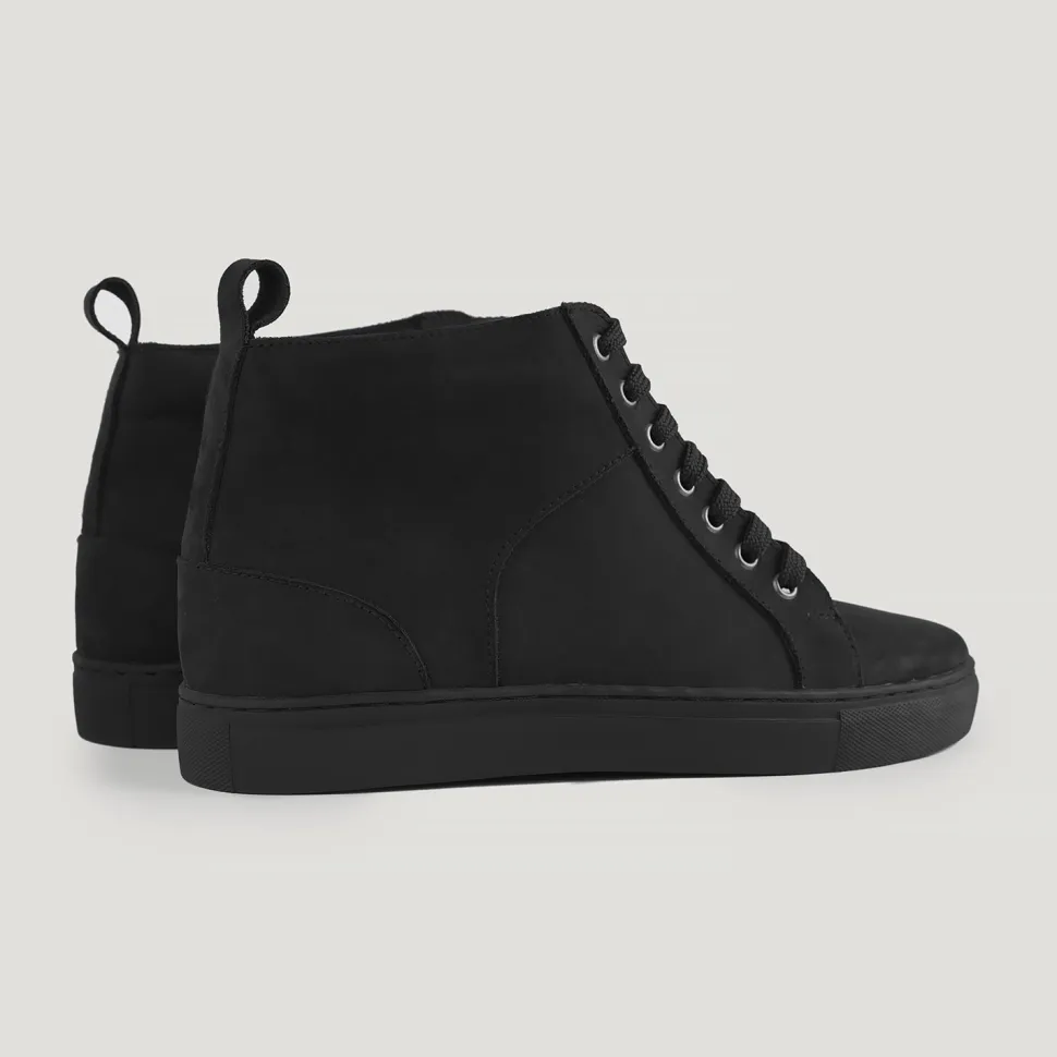 Marty High Top Black Nubuck Sneakers