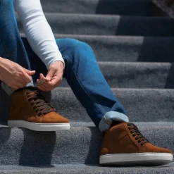 Marty High Top Brown Suede Sneakers