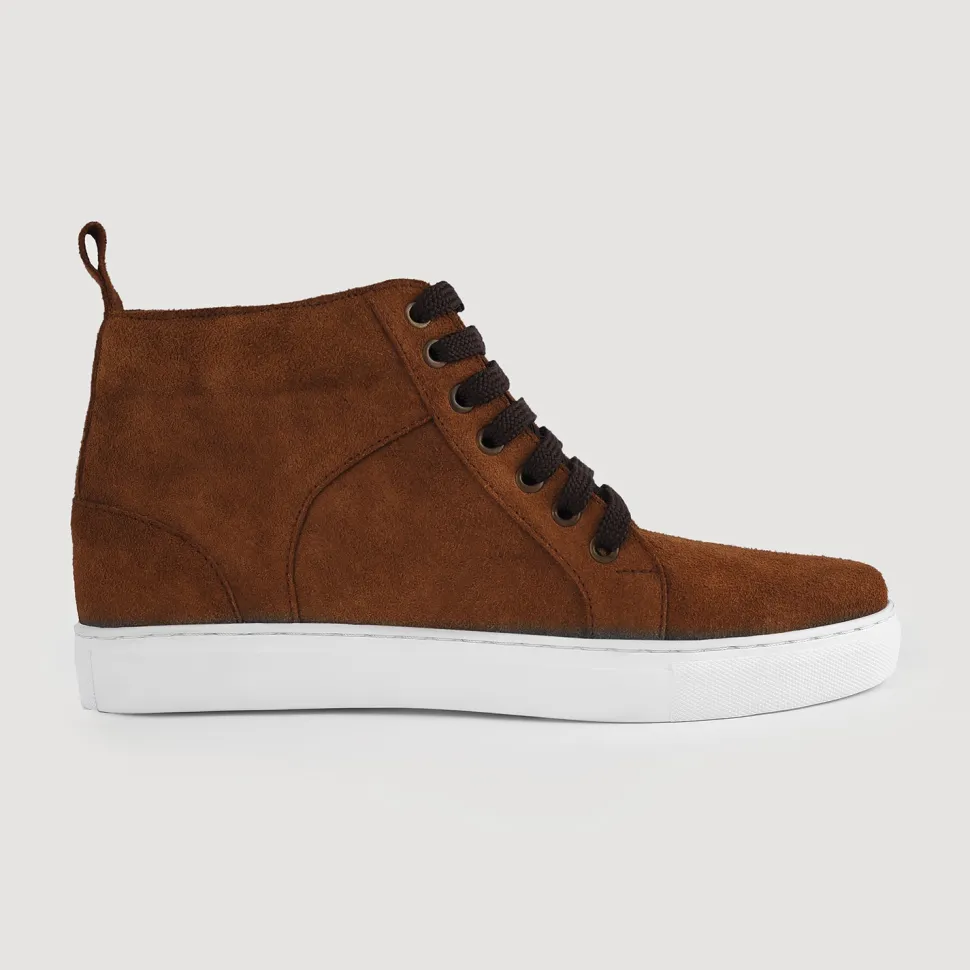 Marty High Top Brown Suede Sneakers