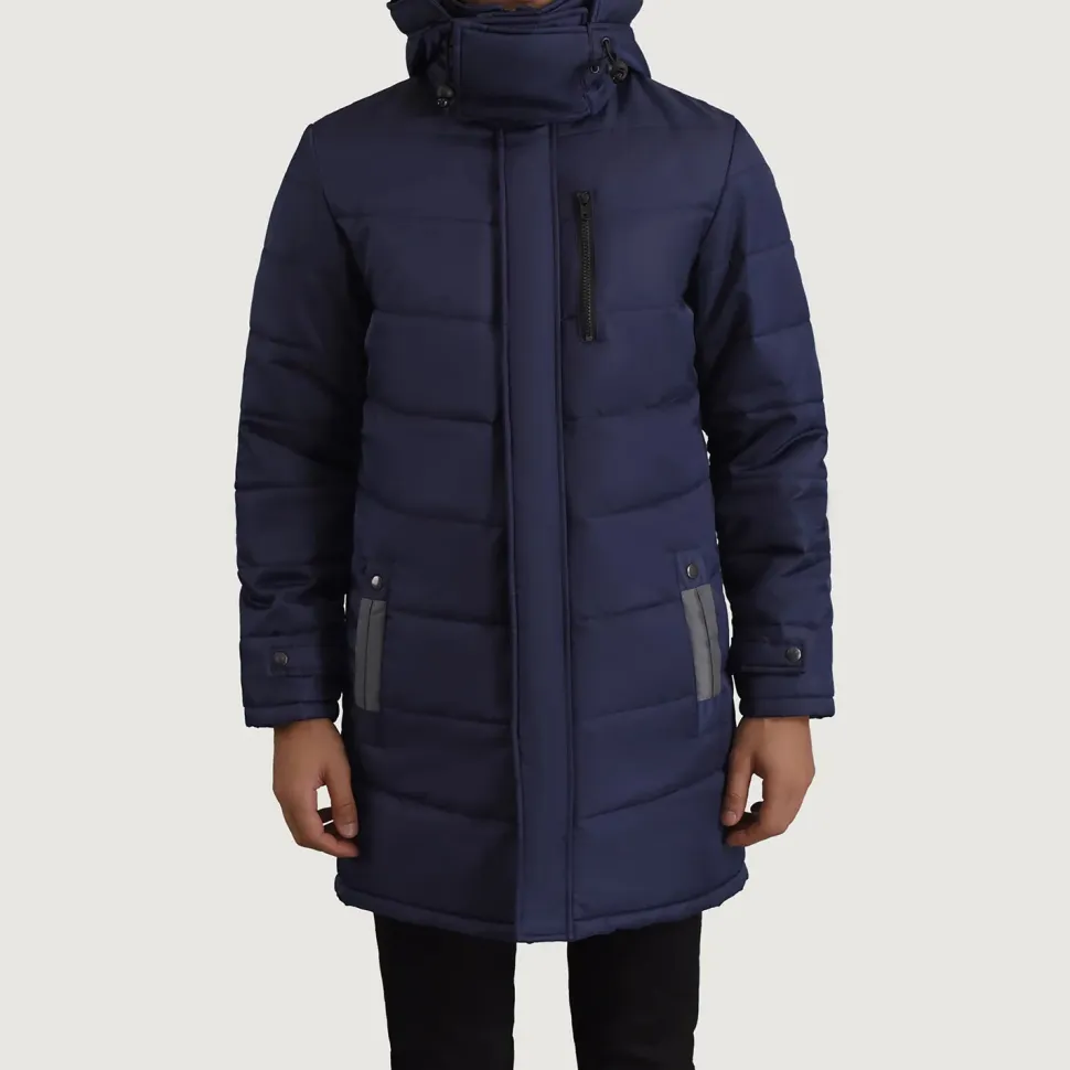 Moore Blue Hooded Parka