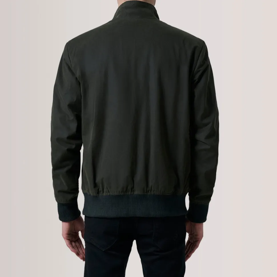 Morrison Olive Canvas Bomber Jacket