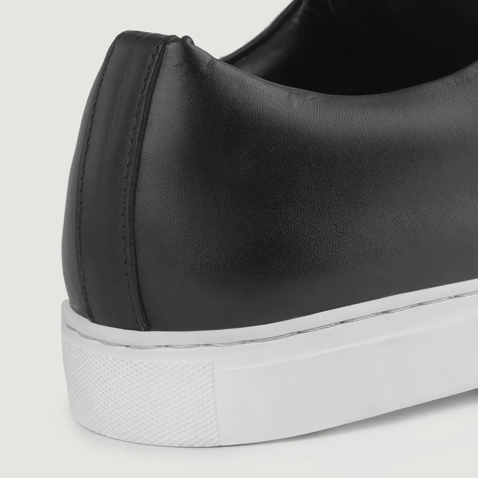 Murphy Low Top Black Leather Sneakers