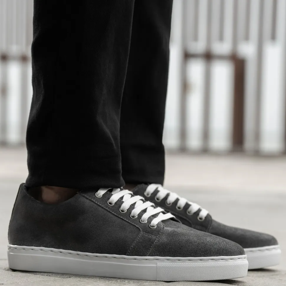 Murphy Low Top Grey Suede Leather Sneakers