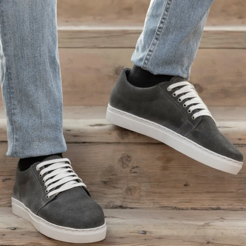 Murphy Low Top Grey Suede Leather Sneakers