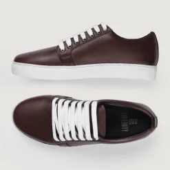 Murphy Low Top Maroon Leather Sneakers