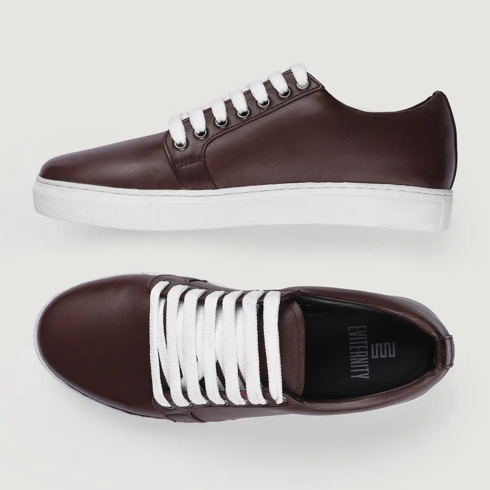 Murphy Low Top Maroon Leather Sneakers