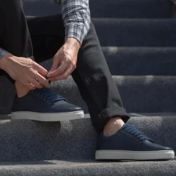 Murphy Low Top Midnight Blue Leather Sneakers