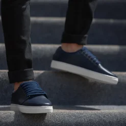 Murphy Low Top Midnight Blue Leather Sneakers