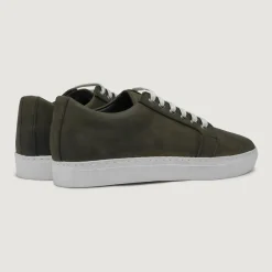 Murphy Low Top Olive Pullup Leather Sneakers