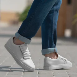 Murphy Low Top White Leather Sneakers