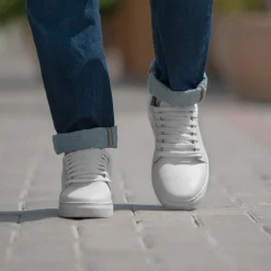 Murphy Low Top White Leather Sneakers