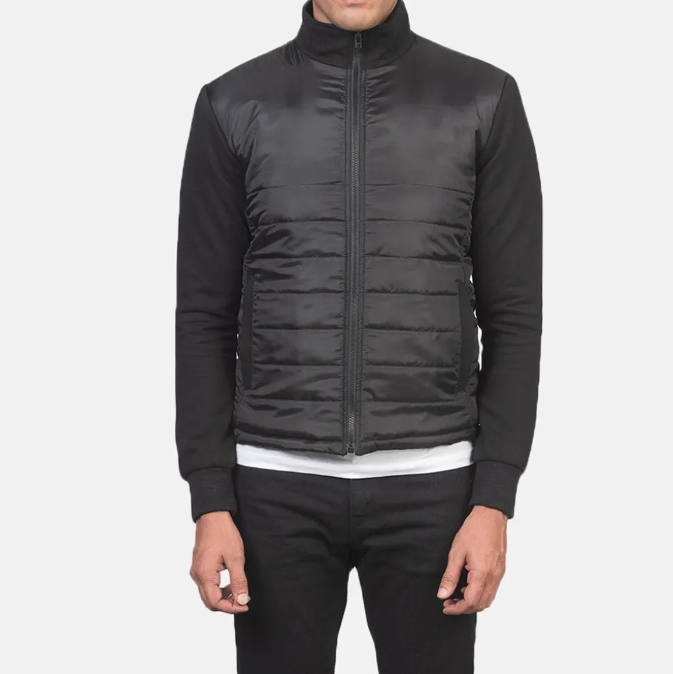 Nashville Quilted Black Windbreaker Jacket