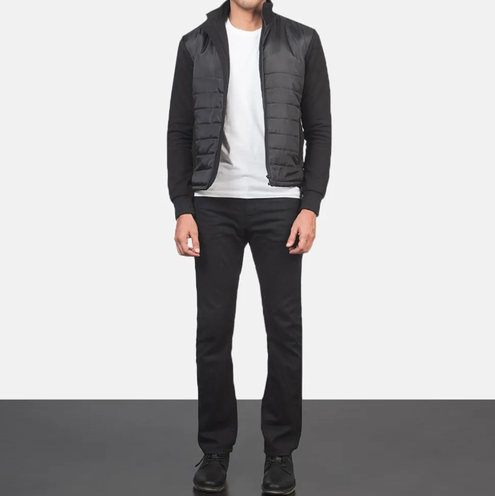 Nashville Quilted Black Windbreaker Jacket