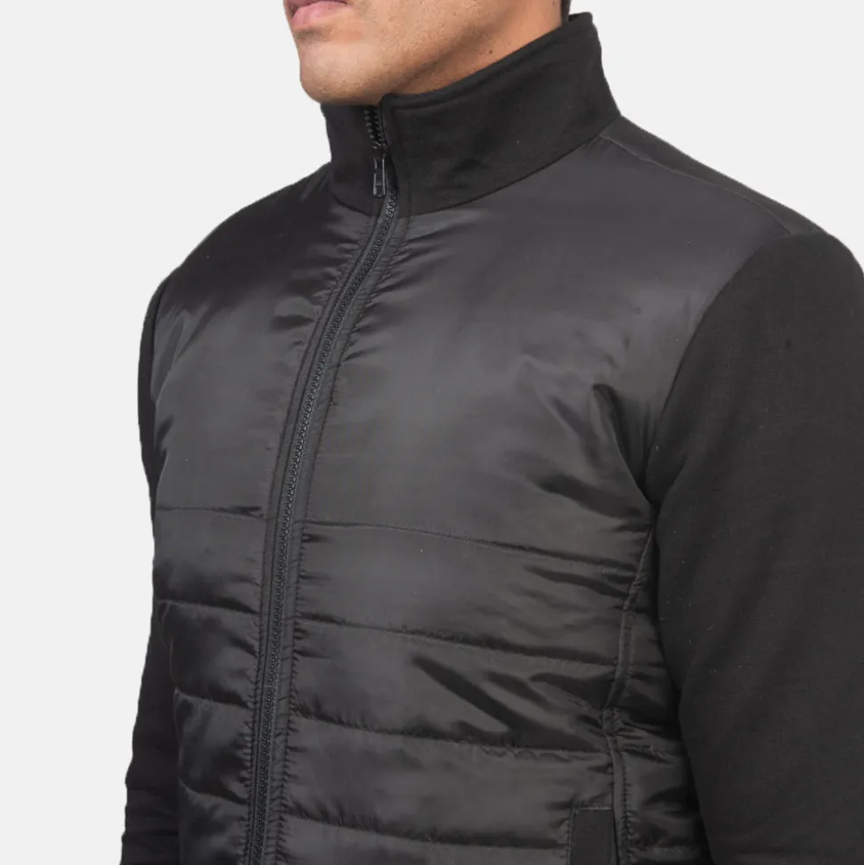 Nashville Quilted Black Windbreaker Jacket