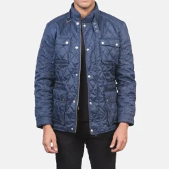 Nelson Quilted Blue Windbreaker Jacket