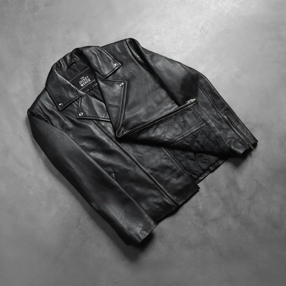 Noah Black Leather Biker Jacket