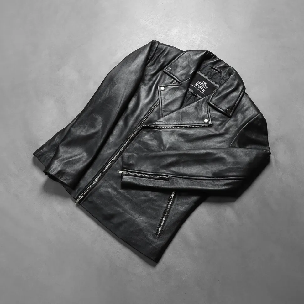 Noah Black Leather Biker Jacket