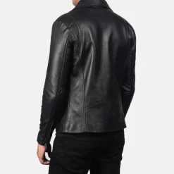 Noah Black Leather Biker Jacket