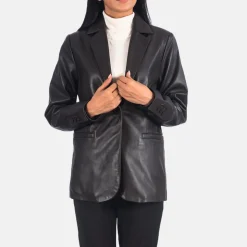 Norma Brown Leather Blazer