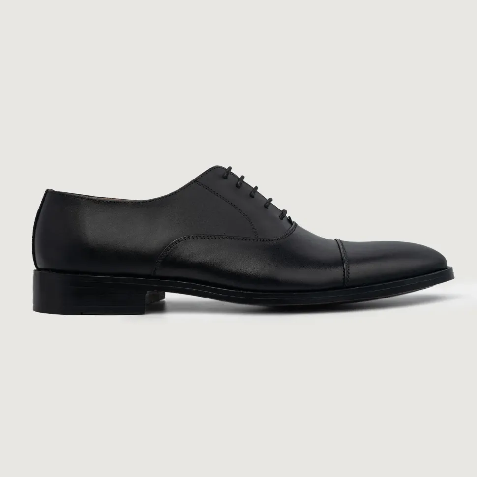 Professor Oxford Black Leather Shoes
