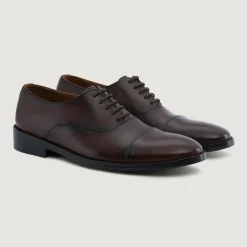 Professor Oxford Burnished Brown Leather Shoes