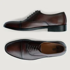 Professor Oxford Burnished Brown Leather Shoes