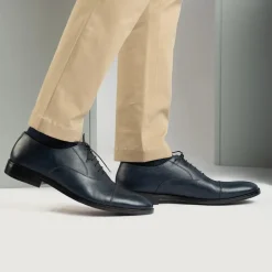 Professor Oxford Midnight Blue Leather Shoes